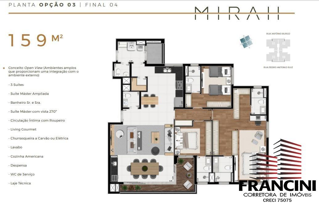 Apartamento para alugar com 3 quartos, 160m² - Foto 2